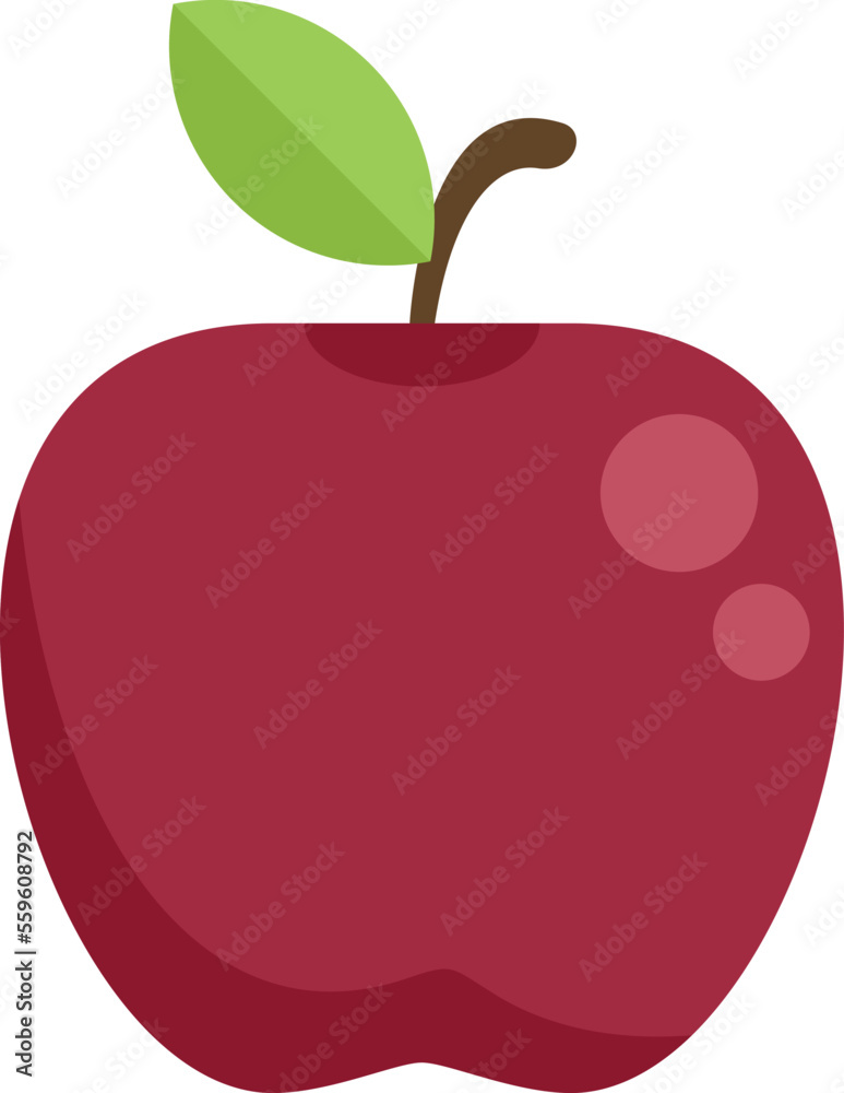 Fototapeta premium Agriculture gmo apple icon flat vector. Dna food. Medicine gene isolated