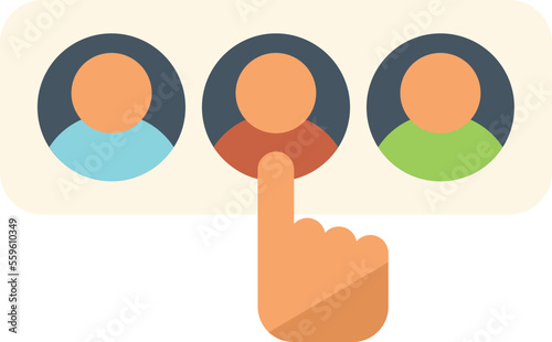 Internet interaction icon flat vector. Business person. Online computer isolated