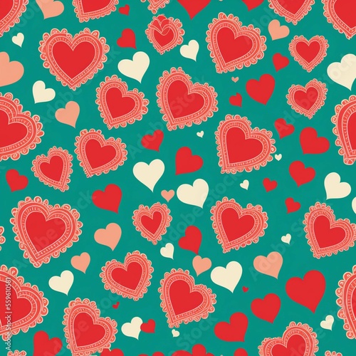 beautifull valentine hearts background, ai