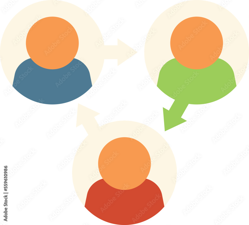 People network icon flat vector. Service team. Process internet isolated People network icon flat vector. Service team. Process internet isolated