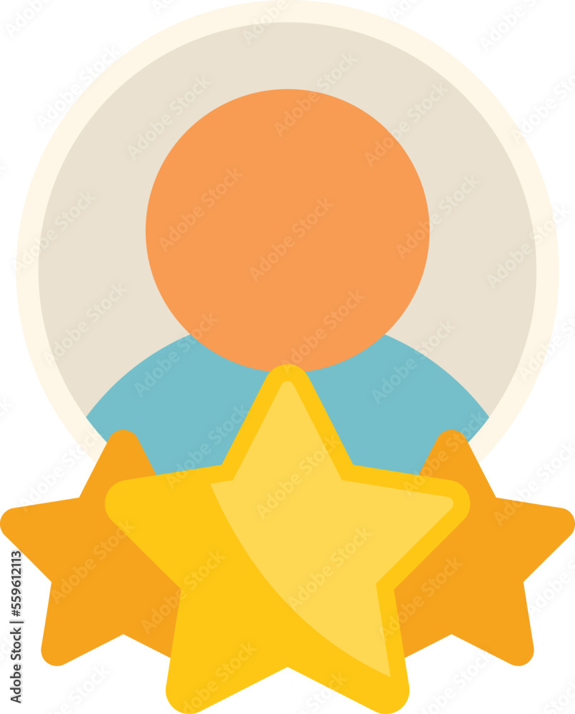 Review account icon flat vector. Online like. Star survey isolated Review account icon flat vector. Online like. Star survey isolated