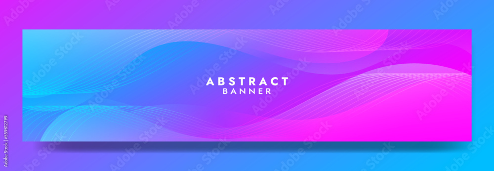 Abstract Colorful Fluid Banner Template. Modern background design. gradient color. Dynamic Waves. Liquid shapes composition. Fit for banners