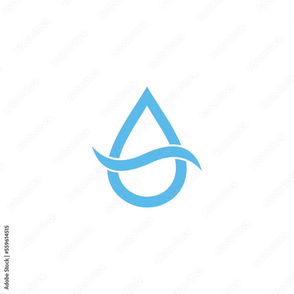 drop water wavy simple line symbol vector drop water wavy simple line symbol vector