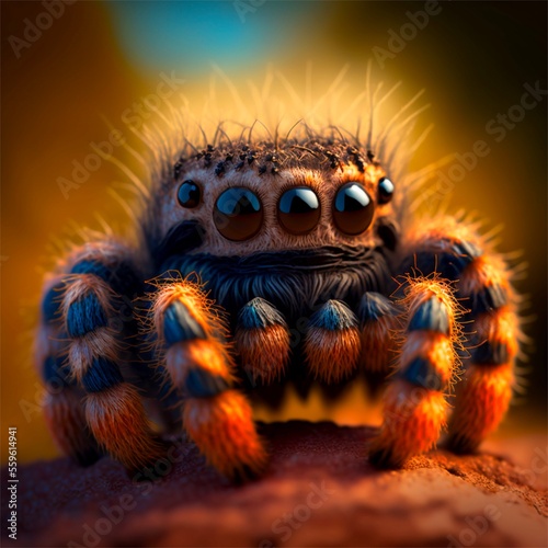 cute cartoon tarantula, generated image 