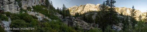 Panorama of The Trail Head Around LeConte Falls In The Grand Canyon Of The Tuolumne