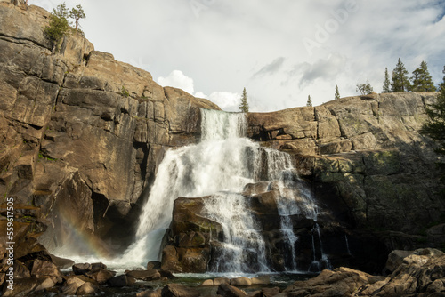 Rainbow at the base of Glen Aulin Falls