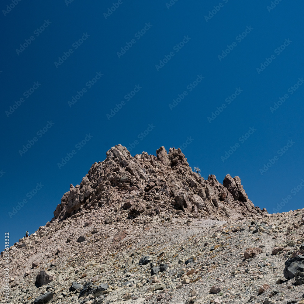 Solar Panel Peeks Out On Top of Lassen Peak