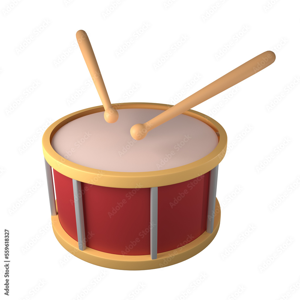 3D Red Drum Icon Musical Instrument Percussion Mallets Drumhead  Membranophone Drumsticks Bass and Snare drum UX UI icons Web Design  Elements 3d rendering illustration ilustración de Stock | Adobe Stock