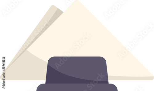 Textile tissue icon flat vector. Fabric towel. Cloth clean isolated