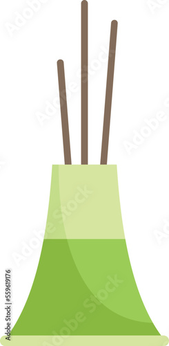 Cosmetic sticks icon flat vector. Air spray. Fresh smell isolated