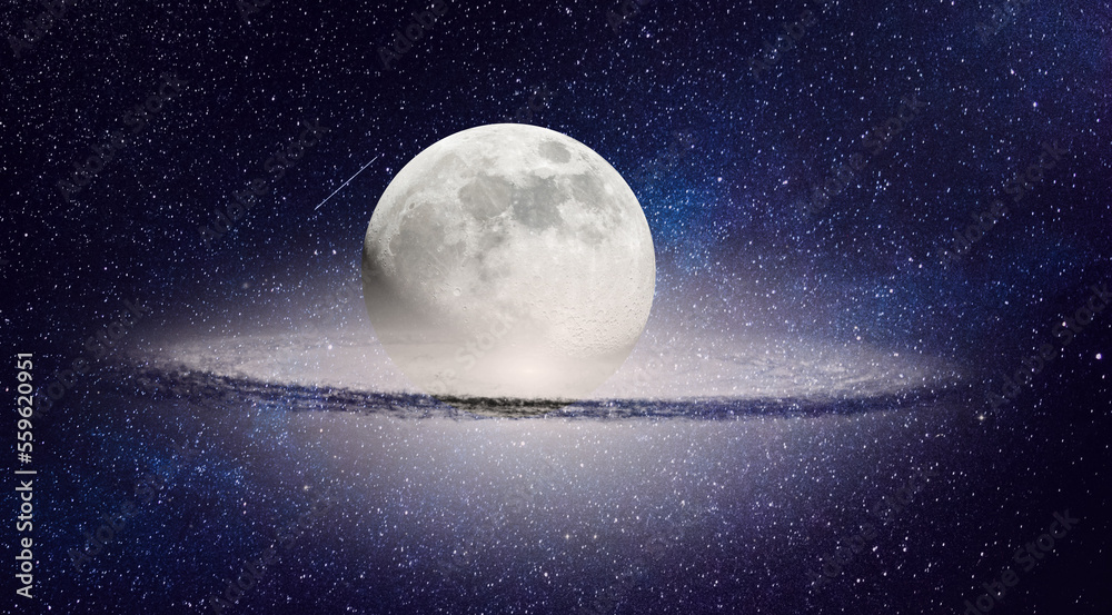 Fototapeta premium lua brilhante imersão