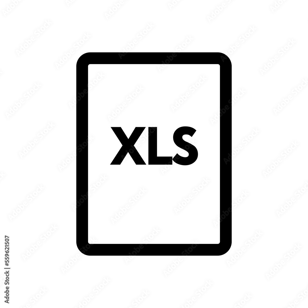 XLS file icon line isolated on white background. Black flat thin icon on modern outline style. Linear symbol and editable stroke. Simple and pixel perfect stroke vector illustration. XLS file icon line isolated on white background. Black flat thin icon on modern outline style. Linear symbol and editable stroke. Simple and pixel perfect stroke vector illustration.