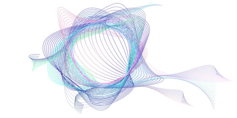 Abstract Particle Technology Background. Big Data, Network connection structure, Data transfer on dark blue abstract cyberspace background.