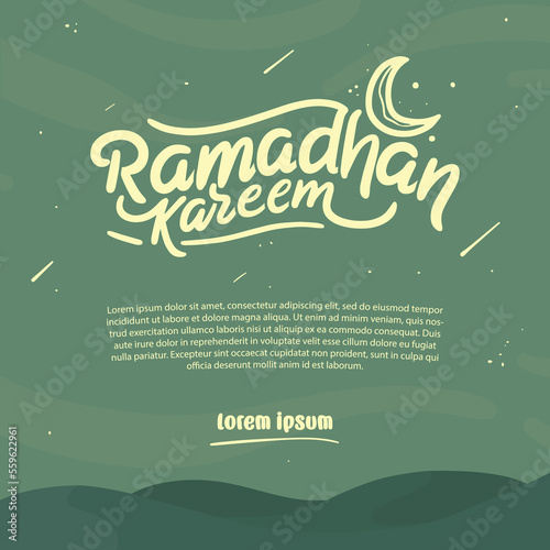 Ramadan Greeting Card Background Illustration