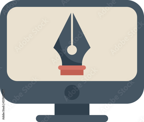 Draw redesign icon flat vector. Web ui. App content isolated