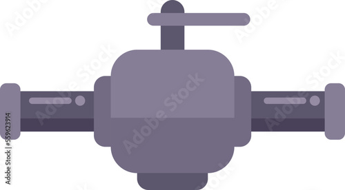 Pool water tap icon flat vector. Beach cleaning. Maintenance filter isolated