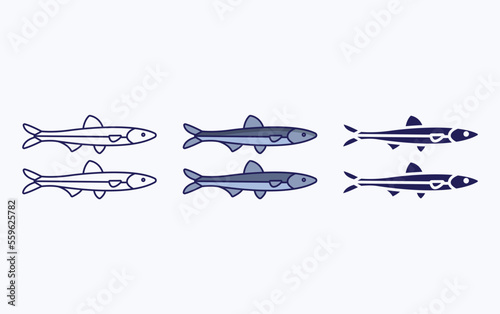Anchovy fish icon