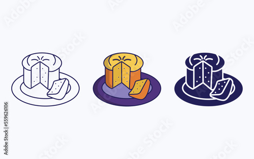 Panettone sweet icon
