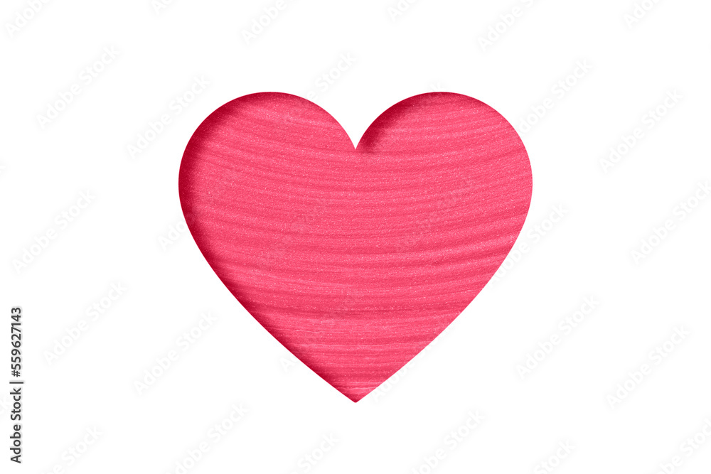 Valentines Day signs, banner or card. Paper art magenta heart isolated on white background Valentines Day signs, banner or card. Paper art magenta heart isolated on white background