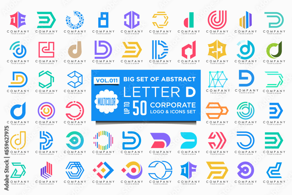 abstract letter D logo icon set. design for business of luxury, elegant, simple. abstract letter D logo icon set. design for business of luxury, elegant, simple.