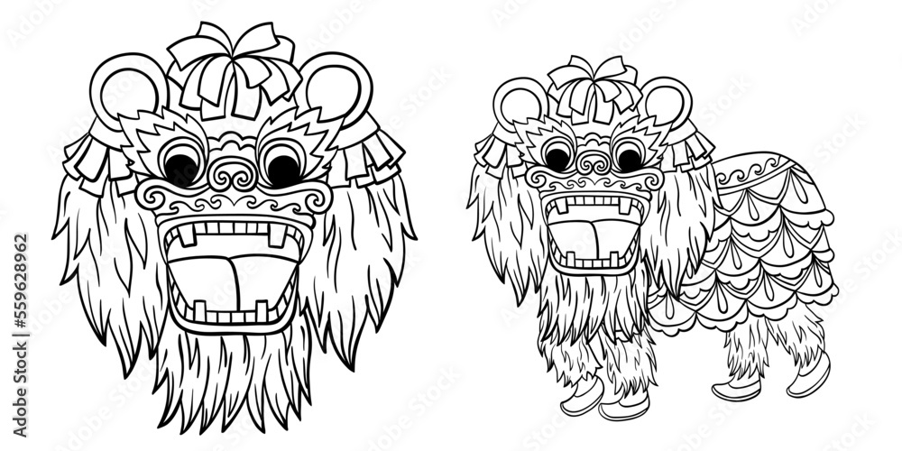 Greeting With Lion Dance Vector Image  Chinese New Year Dragon Dance  Drawing Transparent PNG  600x600  Free Download on NicePNG