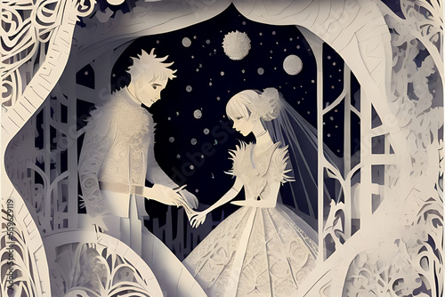 Happy couple wedding engagement card