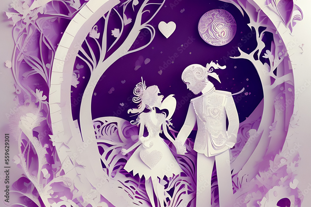 Happy couple wedding engagement card