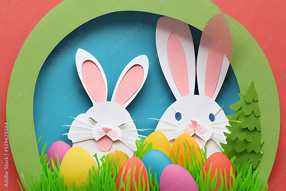 paper cut april easter bunny with egg paper cut april easter bunny with egg