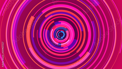 Abstract circle pink neon future technology background.