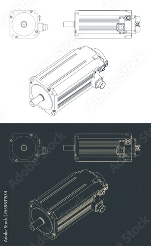 DC servo motor blueprints