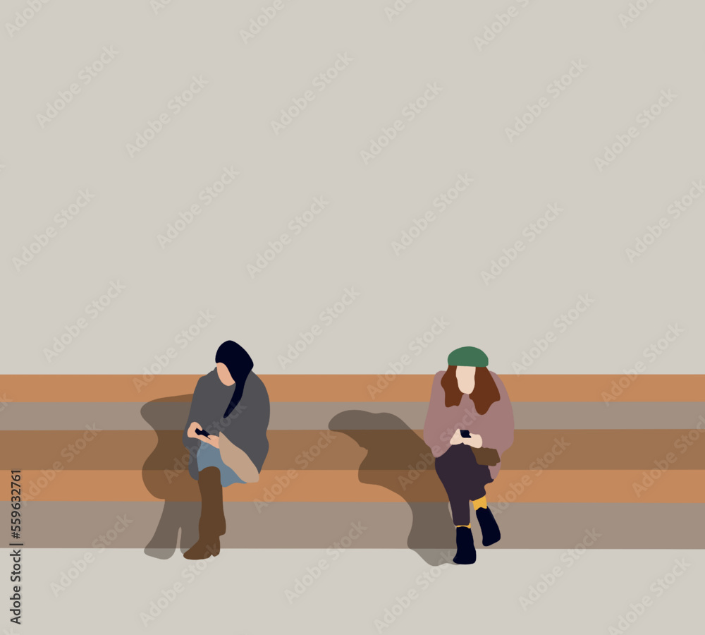 Woman sitting on street stairs playing smartphone rests in the sunny warm day. Lifestyle concept. Woman sitting on street stairs playing smartphone rests in the sunny warm day. Lifestyle concept.
