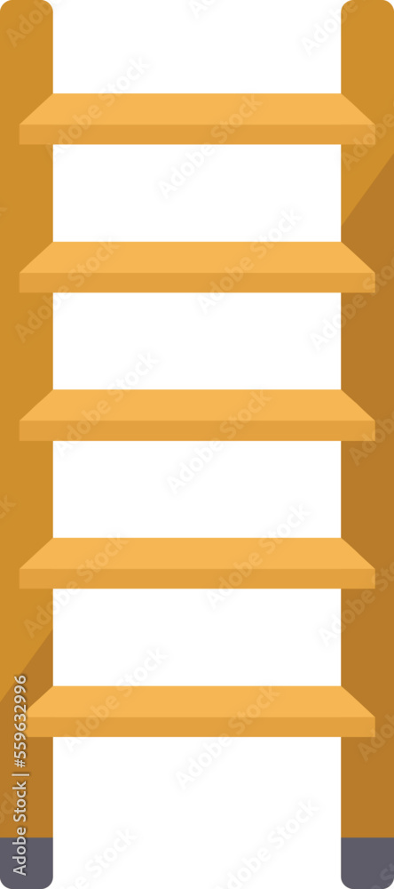 Safety ladder icon flat vector. Stair metal. Indoor worker isolated Safety ladder icon flat vector. Stair metal. Indoor worker isolated