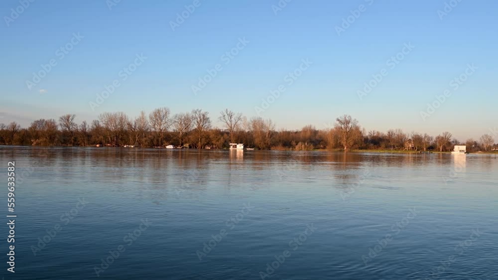 River Sava in Brčko, Bosnia and Herzegovina. Natural border between BiH and Croatia. River Sava in Brčko, Bosnia and Herzegovina. Natural border between BiH and Croatia.