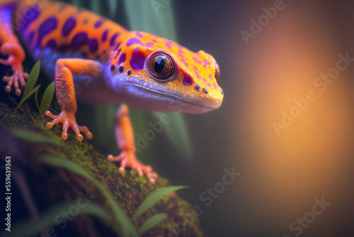 An extremely sharp and detailed portrait of gecko macro. Generative AI. Detailed gecko. Gecko macro.