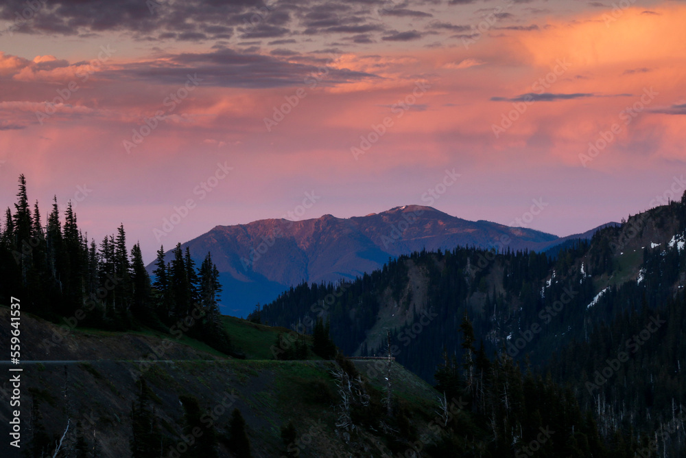 Mountain sunrise at Olympic National Park Mountain sunrise at Olympic National Park