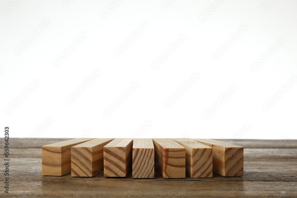 Word KEYWORD made of blocks on wooden table