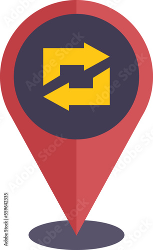 Repost location icon flat vector. Report chart. Data document isolated Free Download Repost location icon flat vector. Report chart. Data document isolated - GFXLoad