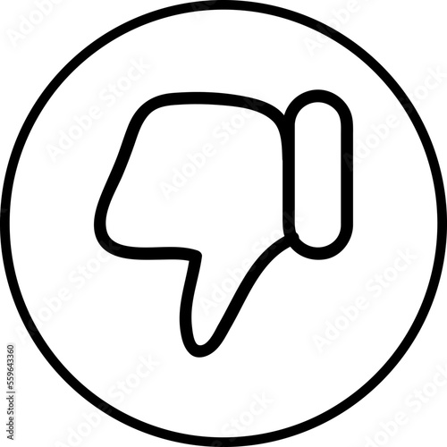 deslike icon, stock vector, logo isolated on white background..eps