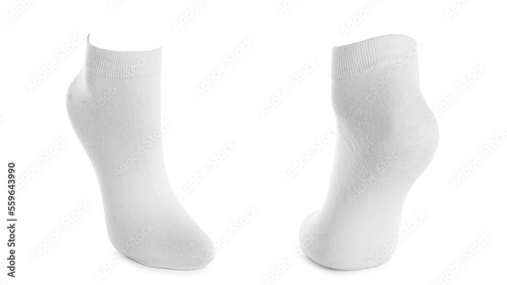 Pair of new socks isolated on white Pair of new socks isolated on white