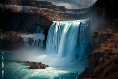 The Majestic Waterfall: A Natural Paradise Generative AI