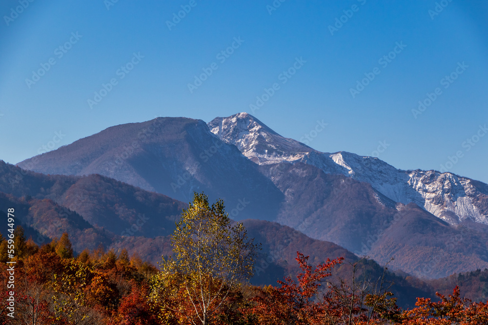 紅葉の裏磐梯・磐梯山 紅葉の裏磐梯・磐梯山