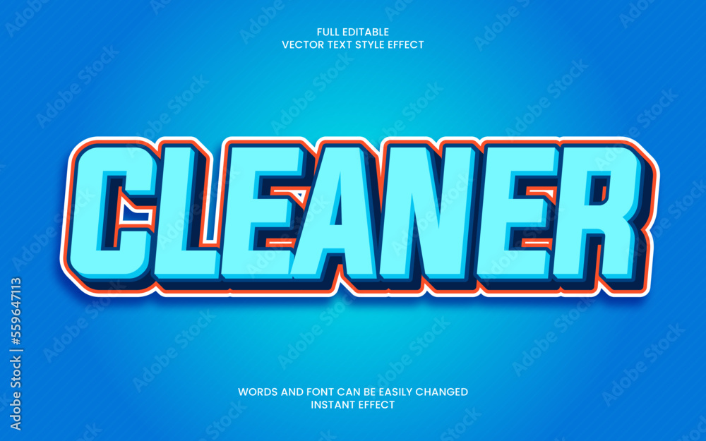 Cleaner Text Effect