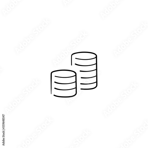Coin Line Style Icon Design