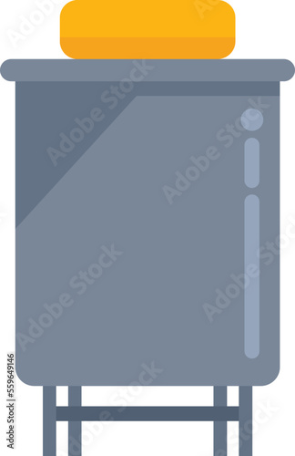 Bucket product icon flat vector. Milk production. Good food isolated