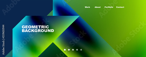 Trendy minimal geometric composition abstract background. Triangle fluid bright colors backdrop. Vector Illustration For Wallpaper, Banner, Background, Card, Book Illustration, landing page