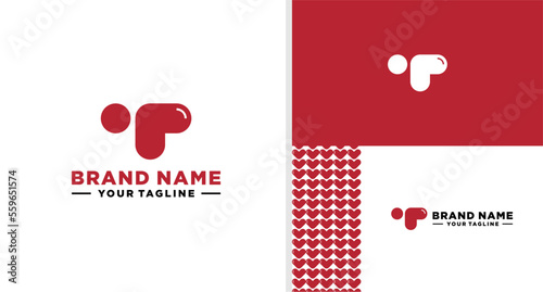 LETTER T LOGO LOVE PLAYFUL MONOGRAM SIMPLE EDITABLE