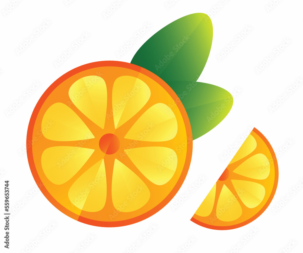 orange gradian 3d realistic and leaf orange gradian 3d realistic and leaf