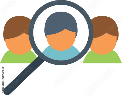 Company people icon flat vector. Target audience. Customer digital isolated