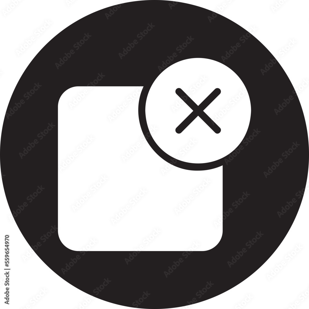 Obraz premium cancel glyph icon