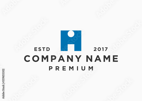 initial letter hi or ih logo design vector illustration template